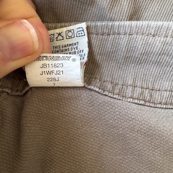 Vintage Union Bay Low Rise Corduroy Cargo Pants Beige/Tan 7 Flap Pockets Y2K 90s - Picture 11 of 16